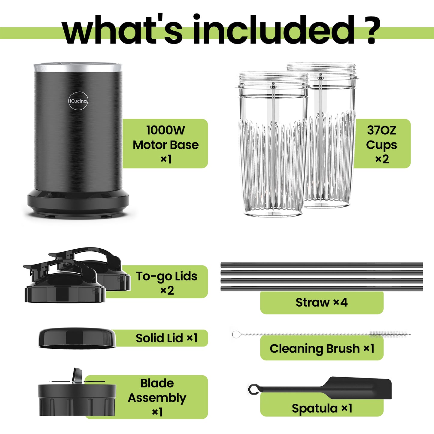 iCucina® Professional Plus Blender 1000W