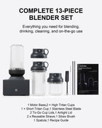 iCucina® Cubetto Personal Blender 1000W - Black