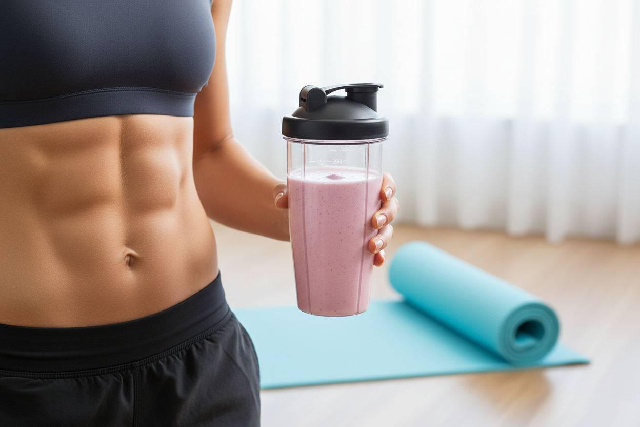 健身马甲线搅拌机宣传图