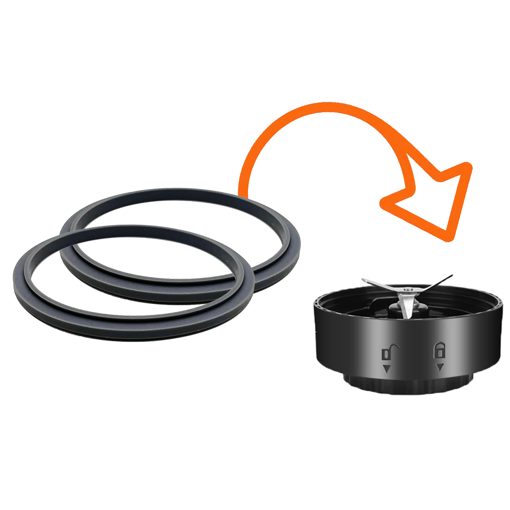 iCucina® Personal Blender O Rings for Blender Blade, 2 Pack, Replacement Seal Rings Gaskets Part
