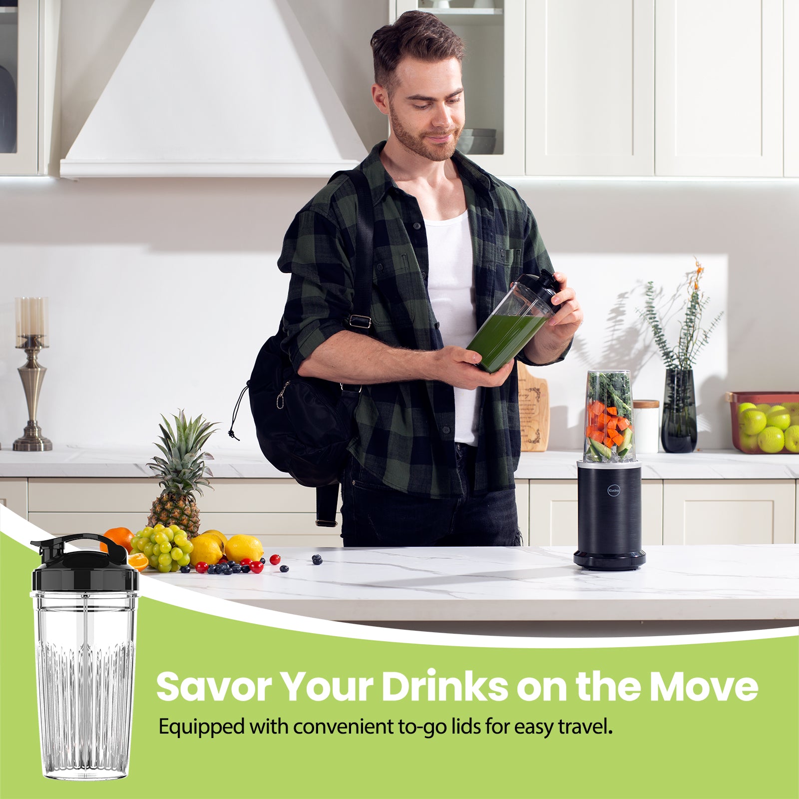 iCucina® Professional Plus Blender 1000W Cups, 2 Pack,  Replacement Part