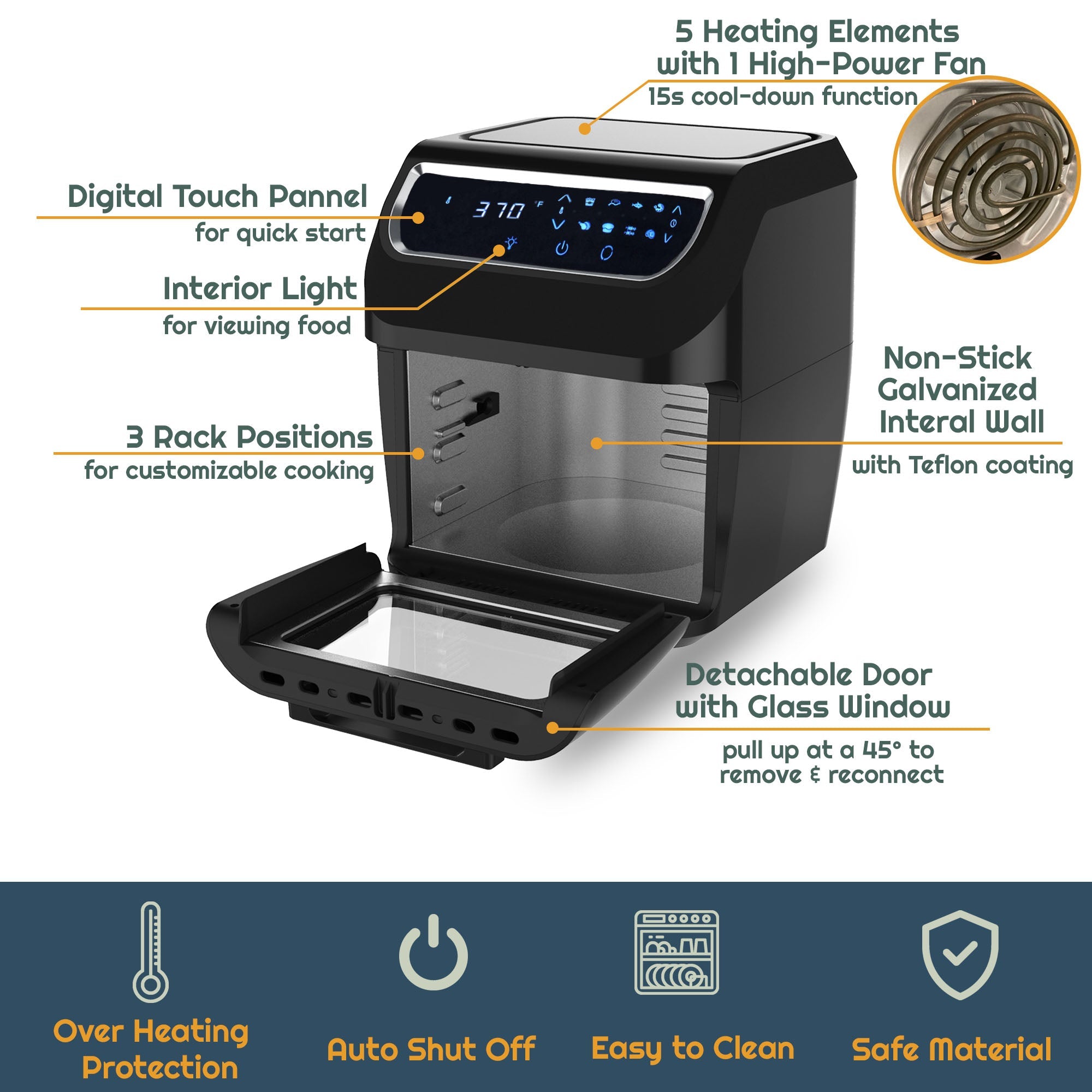 digital air fryer oven