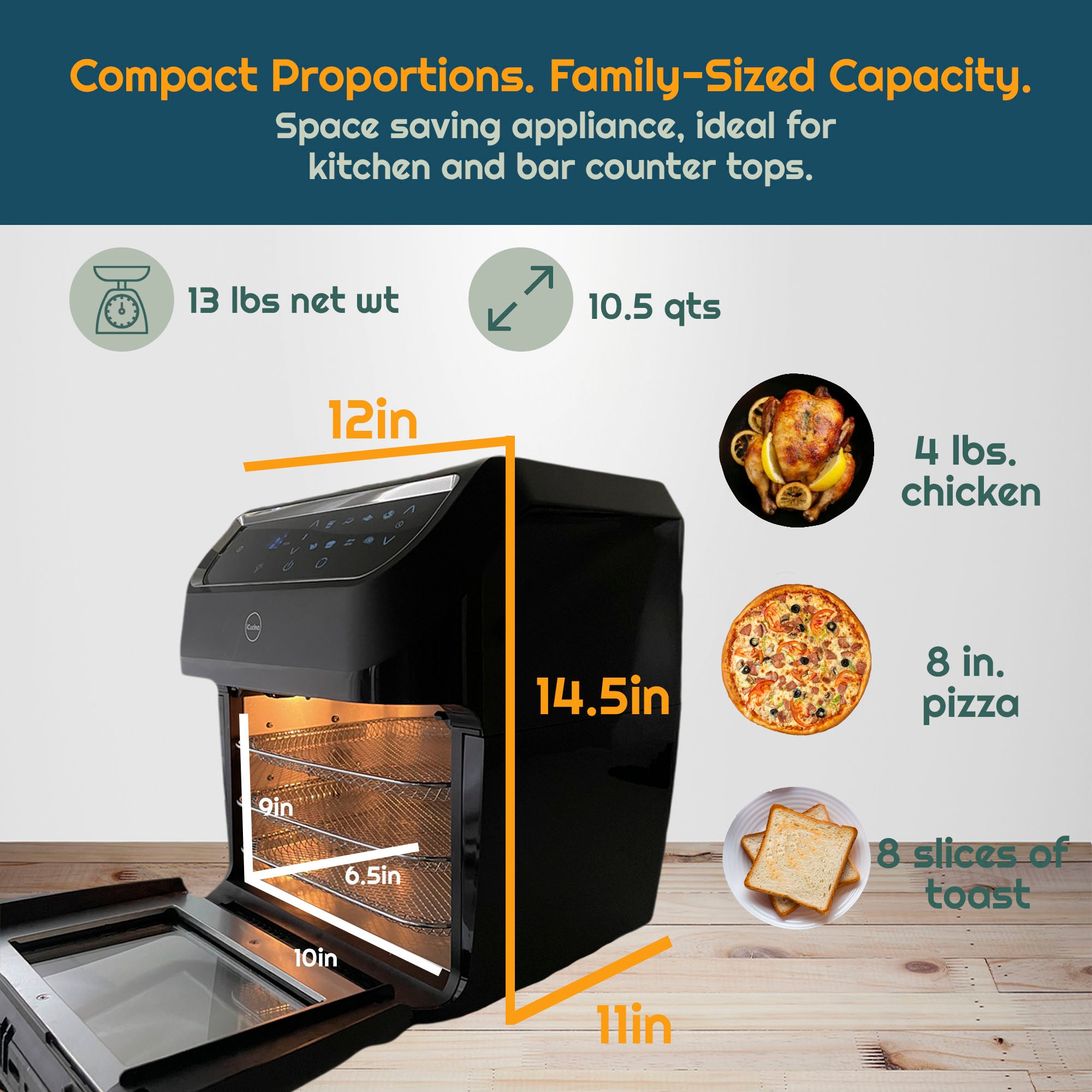 icucina® 10 qt digital air fryer